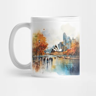 Sydney Australia watercolor pattern Mug